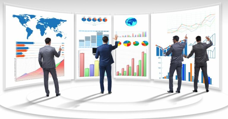 Businessman in Business Visualisation and Infographics Concept